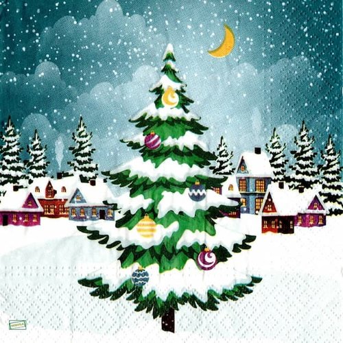 2 serviettes papier - noêl - 83