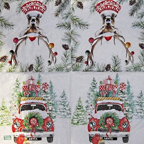 2 serviettes papier - noêl - 87