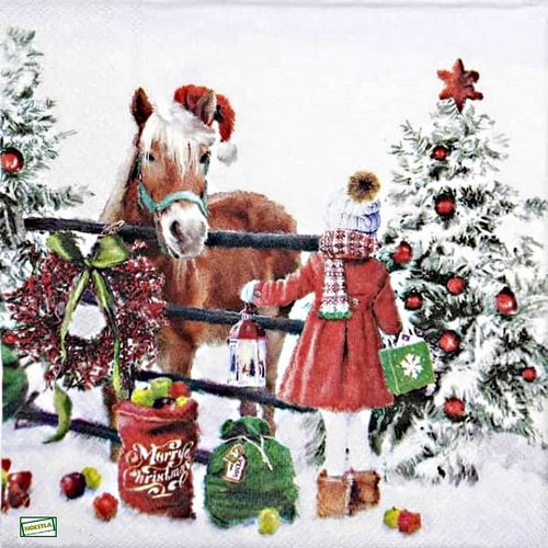 2 serviettes papier - noêl - 105