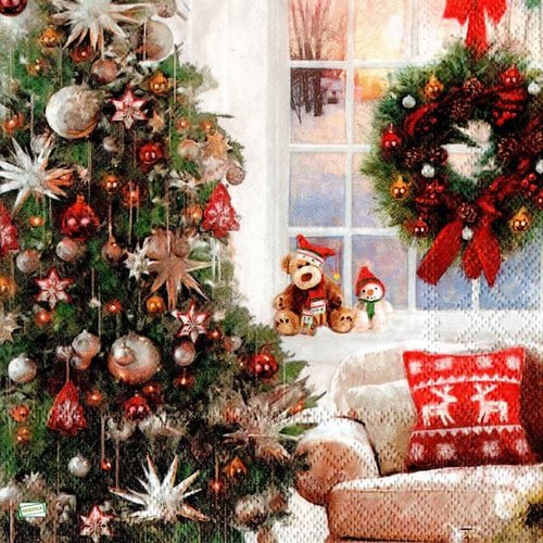 2 serviettes papier - noêl - 111