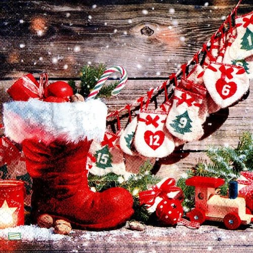 2 serviettes papier - noêl - 115