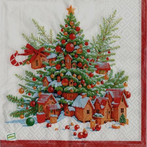 2 serviettes papier - noêl - 66