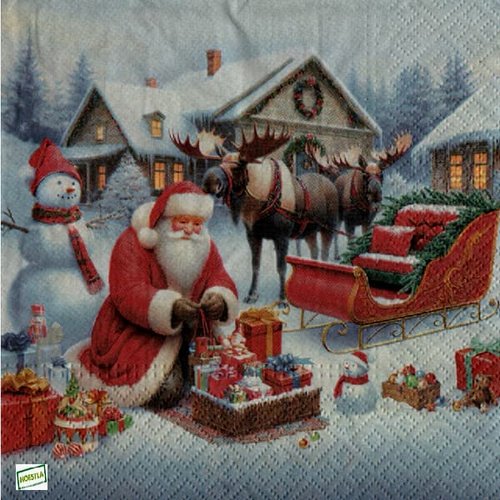 2 serviettes papier - noêl - 92