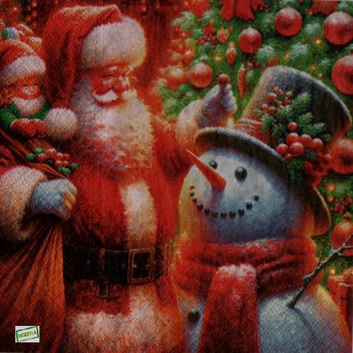 2 serviettes papier - noêl - 116