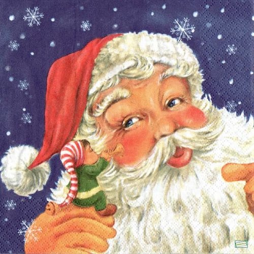 2 serviettes papier -père noêl- 1
