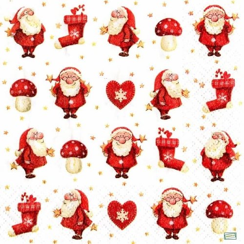 2 serviettes papier -père noêl- 4
