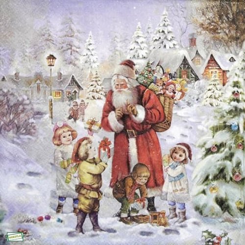 2 serviettes papier -père noêl- 9