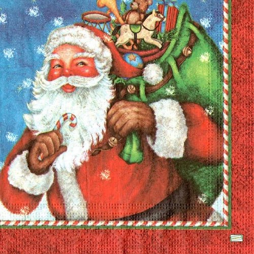 2 serviettes papier -père noêl- 13