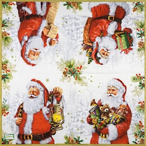 2 serviettes papier -père noêl- 19
