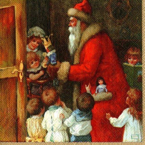 2 serviettes papier -père noêl- 23