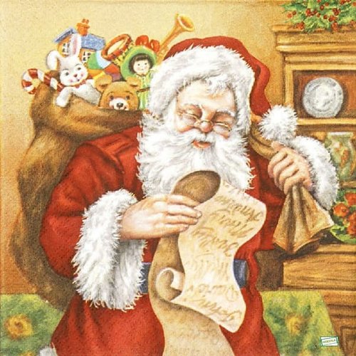 2 serviettes papier -père noêl- 44