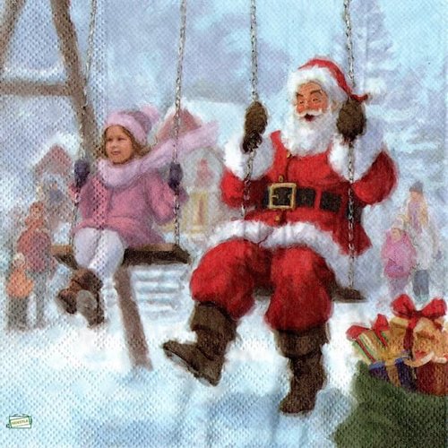 2 serviettes papier -père noêl- 46