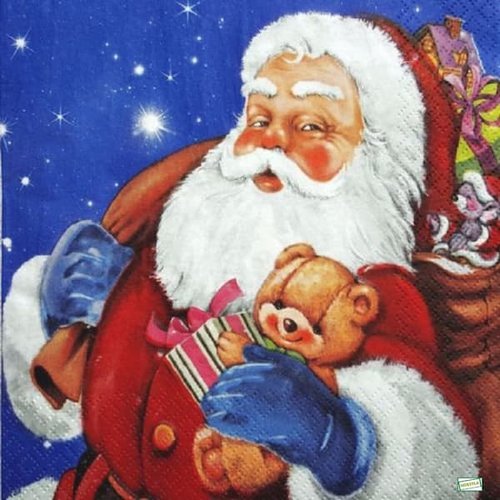 2 serviettes papier -père noêl- 50