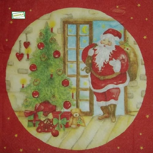 2 serviettes papier -père noêl- 53