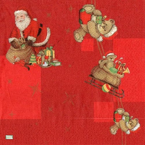2 serviettes papier -père noêl- 55
