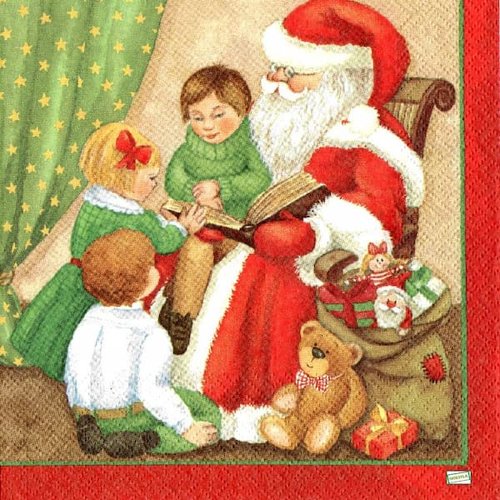 2 serviettes papier -père noêl- 56