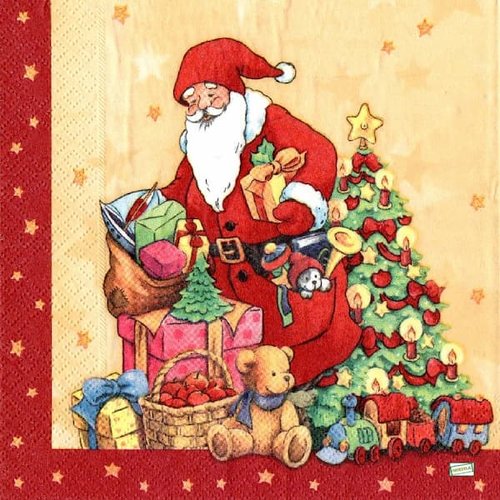 2 serviettes papier -père noêl- 60