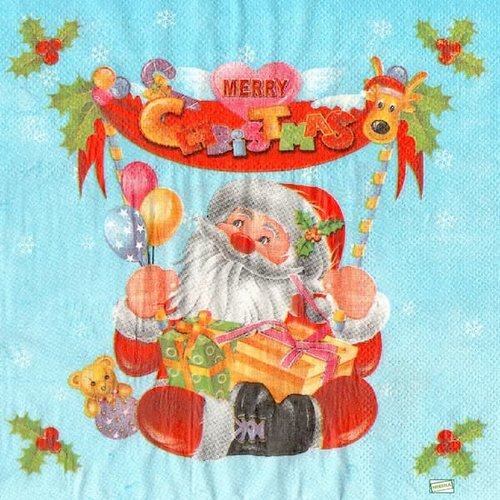 2 serviettes papier -père noêl- 88