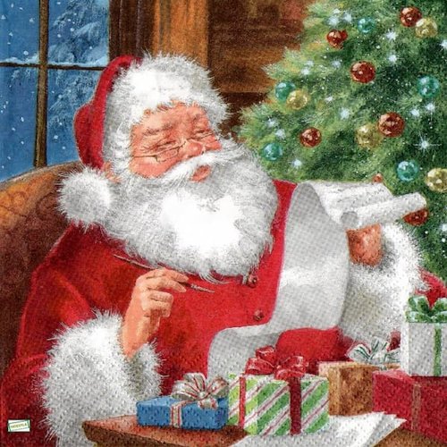 2 serviettes papier -père noêl- 111