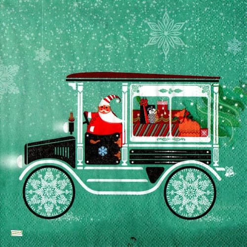 2 serviettes papier -père noêl- 122