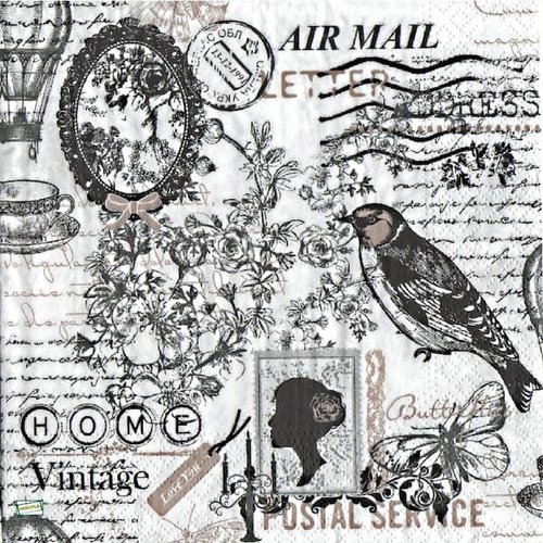 2 serviettes papier - divers -21