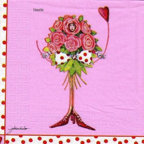 2 serviettes papier - divers -55