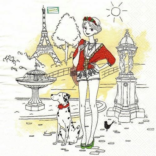 2 serviettes papier - divers -63