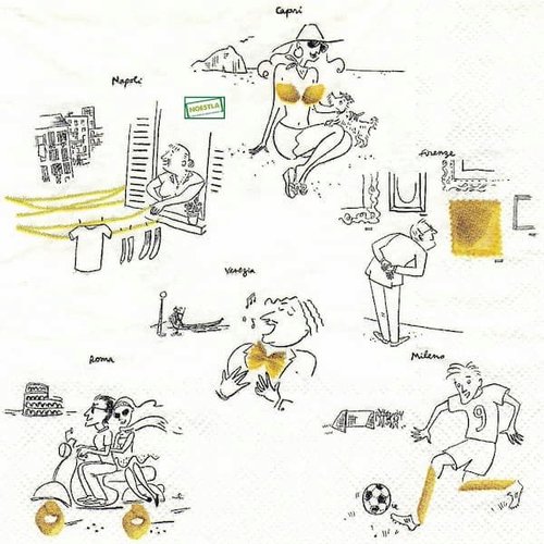 2 serviettes papier - divers -66