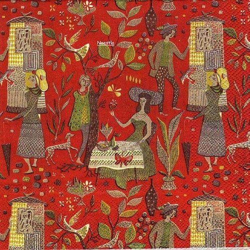 2 serviettes papier - divers -67