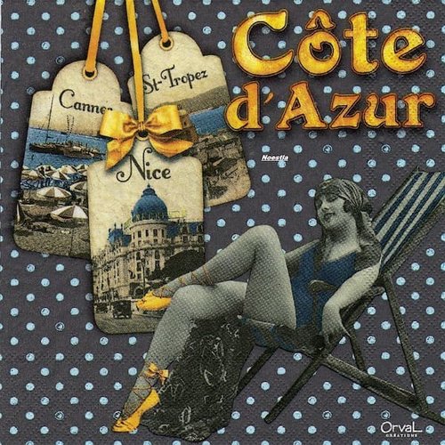 2 serviettes papier - divers -71