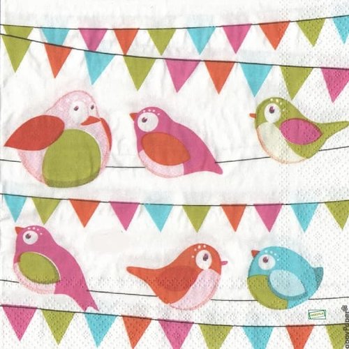 2 serviettes papier - oiseaux-7