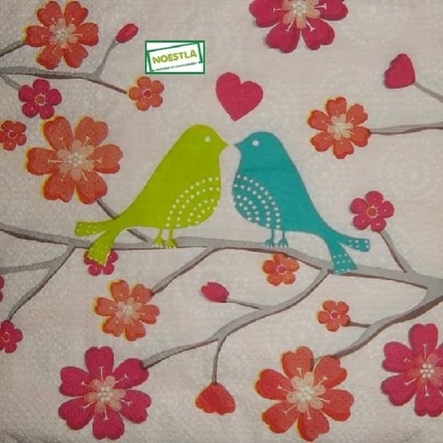 2 serviettes papier - oiseaux-14