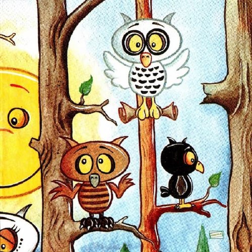 2 serviettes papier - oiseaux-27