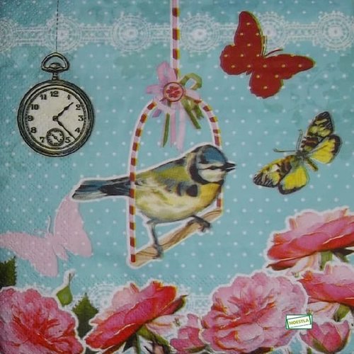 2 serviettes papier - oiseaux-42