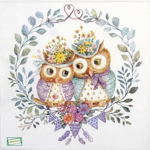 2 serviettes papier - oiseaux-116