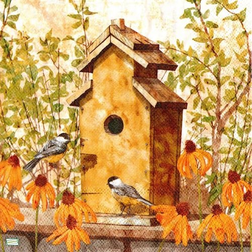 2 serviettes papier - oiseaux-119