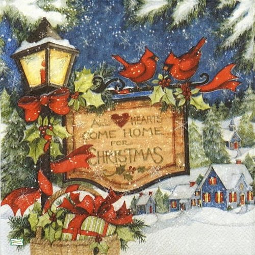 2 serviettes papier - oiseaux-136