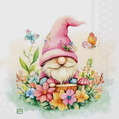 2 serviettes papier - nains.lutins -8