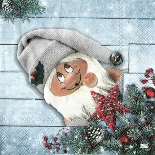 2 serviettes papier - nains.lutins -11