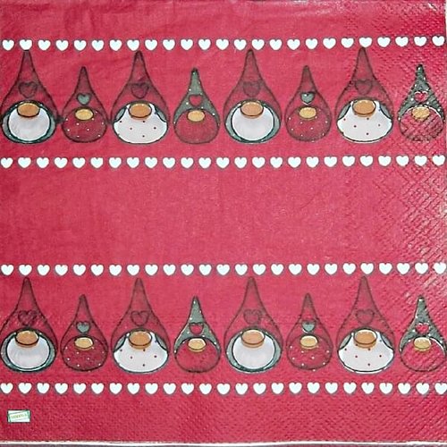 2 serviettes papier - nains.lutins -15
