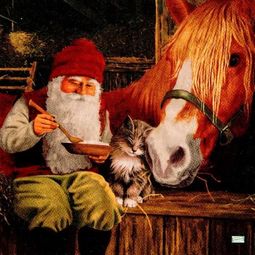 2 serviettes papier - nains.lutins -18