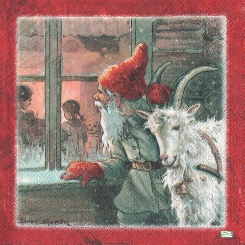 2 serviettes papier - nains.lutins -25