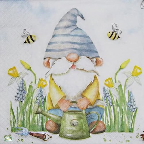 2 serviettes papier - nains.lutins -28