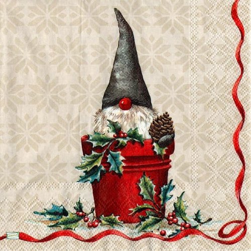 2 serviettes papier - nains.lutins -30