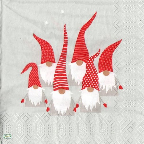 2 serviettes papier - nains.lutins -34