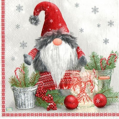 2 serviettes papier - nains.lutins -70