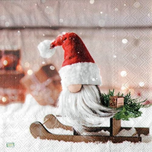 2 serviettes papier - nains.lutins -82