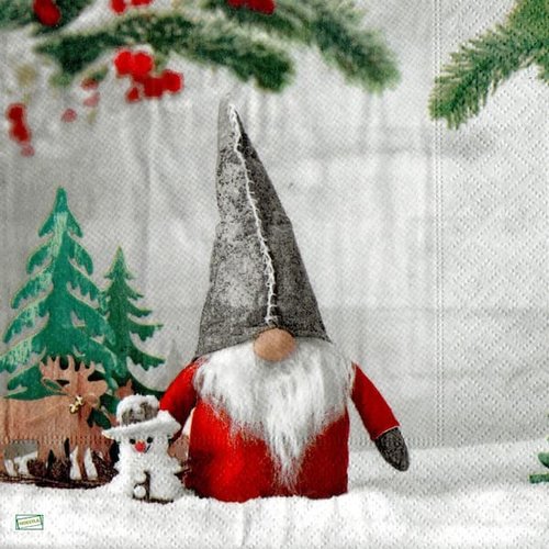 2 serviettes papier - nains.lutins -94