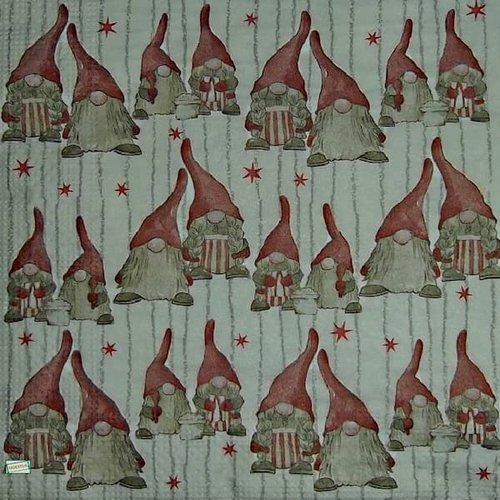 2 serviettes papier - nains.lutins -99