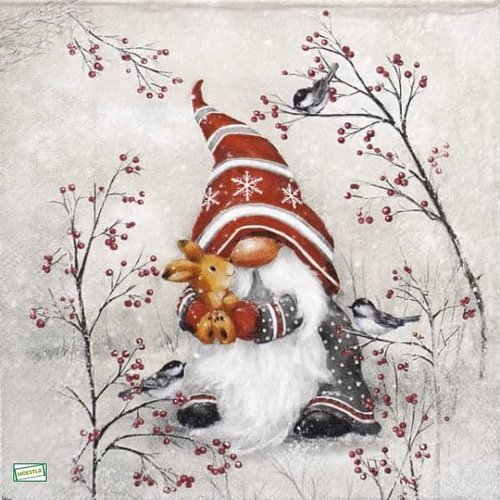 2 serviettes papier - nains.lutins -108